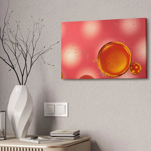 Semi Glossy Canvas Stretched Red Abstract Circle Wall Art - Dipaliz - Posters Prints & Visual Artwork