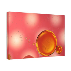 Semi Glossy Canvas Stretched Red Abstract Circle Wall Art - Dipaliz - Posters Prints & Visual Artwork