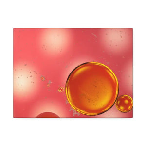 Semi Glossy Canvas Stretched Red Abstract Circle Wall Art - Dipaliz - 16″ x 12″ (horizontal) / 1.5’’ - Posters Prints &