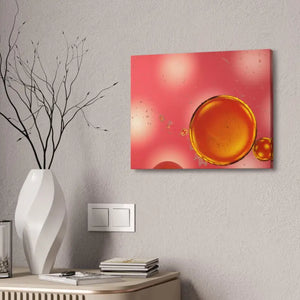 Semi Glossy Canvas Stretched Red Abstract Circle Wall Art - Dipaliz - Posters Prints & Visual Artwork