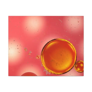 Semi Glossy Canvas Stretched Red Abstract Circle Wall Art - Dipaliz - 20″ x 16″ (horizontal) / 1.5’’ - Posters Prints &