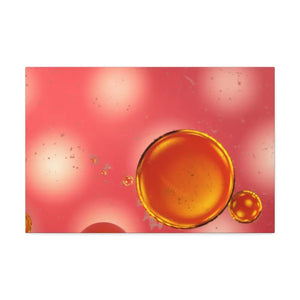 Semi Glossy Canvas Stretched Red Abstract Circle Wall Art - Dipaliz - 24″ x 16″ (horizontal) / 1.5’’ - Posters Prints &