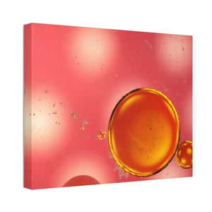 Semi Glossy Canvas Stretched Red Abstract Circle Wall Art - Dipaliz - Posters Prints & Visual Artwork