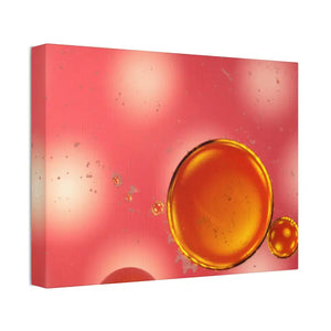 Semi Glossy Canvas Stretched Red Abstract Circle Wall Art - Dipaliz - Posters Prints & Visual Artwork