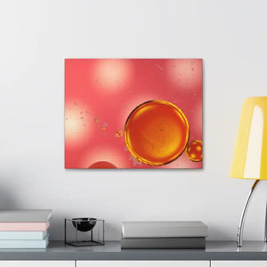 Semi Glossy Canvas Stretched Red Abstract Circle Wall Art - Dipaliz - Posters Prints & Visual Artwork