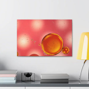 Semi Glossy Canvas Stretched Red Abstract Circle Wall Art - Dipaliz - Posters Prints & Visual Artwork