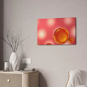 Semi Glossy Canvas Stretched Red Abstract Circle Wall Art - Dipaliz - Posters Prints & Visual Artwork
