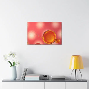 Semi Glossy Canvas Stretched Red Abstract Circle Wall Art - Dipaliz - Posters Prints & Visual Artwork