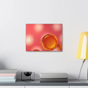 Semi Glossy Canvas Stretched Red Abstract Circle Wall Art - Dipaliz - Posters Prints & Visual Artwork