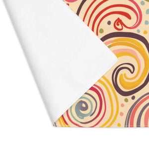 Vibrant Swirl Pattern Placemats - Bold Dining Decor - Dipaliz - 18’’ × 14’’