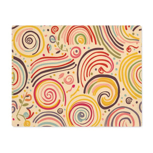Vibrant Swirl Pattern Placemats - Bold Dining Decor - Dipaliz - 18’’ × 14’’