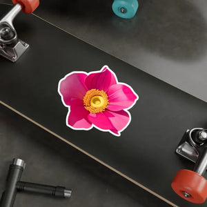 Large Pink Flower Kiss Cut Vinyl Sticker - Bold Wall Decor - Dipaliz - Decorative Stickers