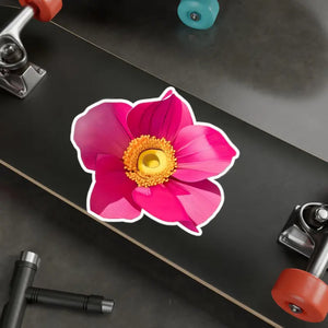 Large Pink Flower Kiss Cut Vinyl Sticker - Bold Wall Decor - Dipaliz - Decorative Stickers