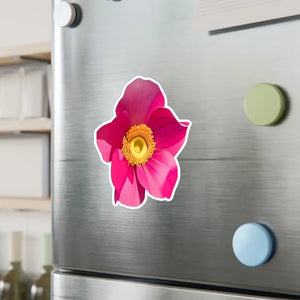 Large Pink Flower Kiss Cut Vinyl Sticker - Bold Wall Decor - Dipaliz - Decorative Stickers