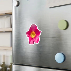 Large Pink Flower Kiss Cut Vinyl Sticker - Bold Wall Decor - Dipaliz - Decorative Stickers