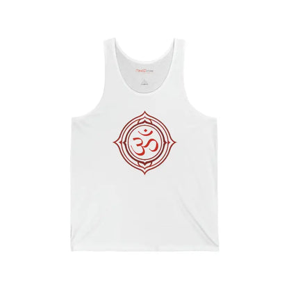 Elevate your Look with the Aum Serenity Unisex Jersey Tank - Xs / White Top