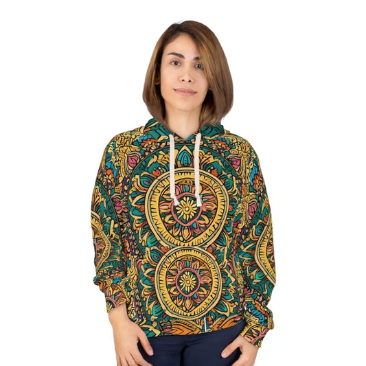 Vibrant Indian Pattern Pullover Hoodie for a Bold Style Pop - s All Over Prints