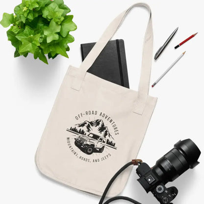 Eco-friendly Canvas Tote for Jeep-loving Adventurers - one Size / Natural Bags