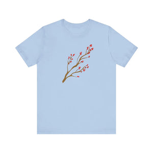 Bold Red Flower Tee - Jersey Short Sleeve Cotton - Dipaliz - T-shirts