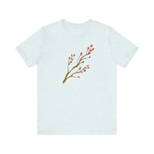Bold Red Flower Tee - Jersey Short Sleeve Cotton - Dipaliz - T-shirts