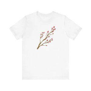 Bold Red Flower Tee - Jersey Short Sleeve Cotton - Dipaliz - T-shirts