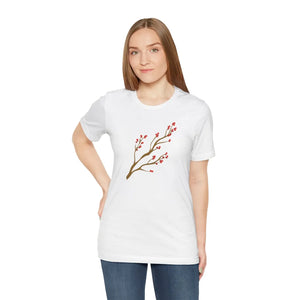 Bold Red Flower Tee - Jersey Short Sleeve Cotton - Dipaliz - T-shirts