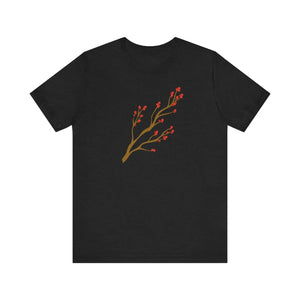 Bold Red Flower Tee - Jersey Short Sleeve Cotton - Dipaliz - T-shirts