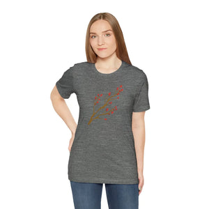 Bold Red Flower Tee - Jersey Short Sleeve Cotton - Dipaliz - T-shirts