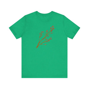 Bold Red Flower Tee - Jersey Short Sleeve Cotton - Dipaliz - T-shirts