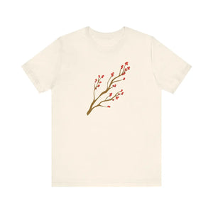 Bold Red Flower Tee - Jersey Short Sleeve Cotton - Dipaliz - T-shirts