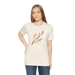 Bold Red Flower Tee - Jersey Short Sleeve Cotton - Dipaliz - T-shirts