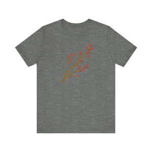 Bold Red Flower Tee - Jersey Short Sleeve Cotton - Dipaliz - T-shirts