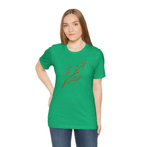 Bold Red Flower Tee - Jersey Short Sleeve Cotton - Dipaliz - T-shirts