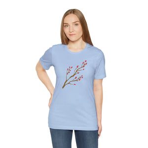 Bold Red Flower Tee - Jersey Short Sleeve Cotton - Dipaliz - T-shirts