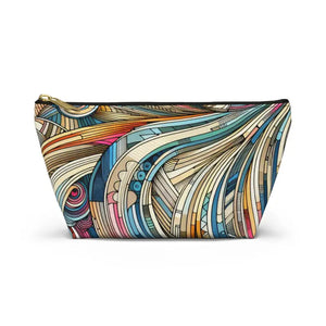 Travel Pouches Abstract Stripes Women’s Fashion Organizer - Dipaliz - Small / Black Zipper - Cosmetic & Toiletry Bags