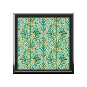 Glossy Ceramic Tile Jewelry Box with Soft Felt Interior - Dipaliz