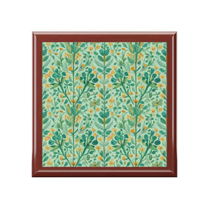 Glossy Ceramic Tile Jewelry Box with Soft Felt Interior - Dipaliz