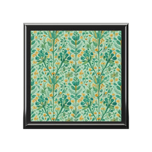 Floral Jewelry Box - Glossy Ceramic Tile - Dipaliz