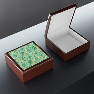 Floral Jewelry Box - Glossy Ceramic Tile - Dipaliz