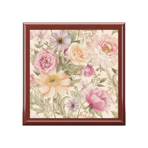 Glossy Peony Flower Jewelry Box - Floral Storage - Dipaliz