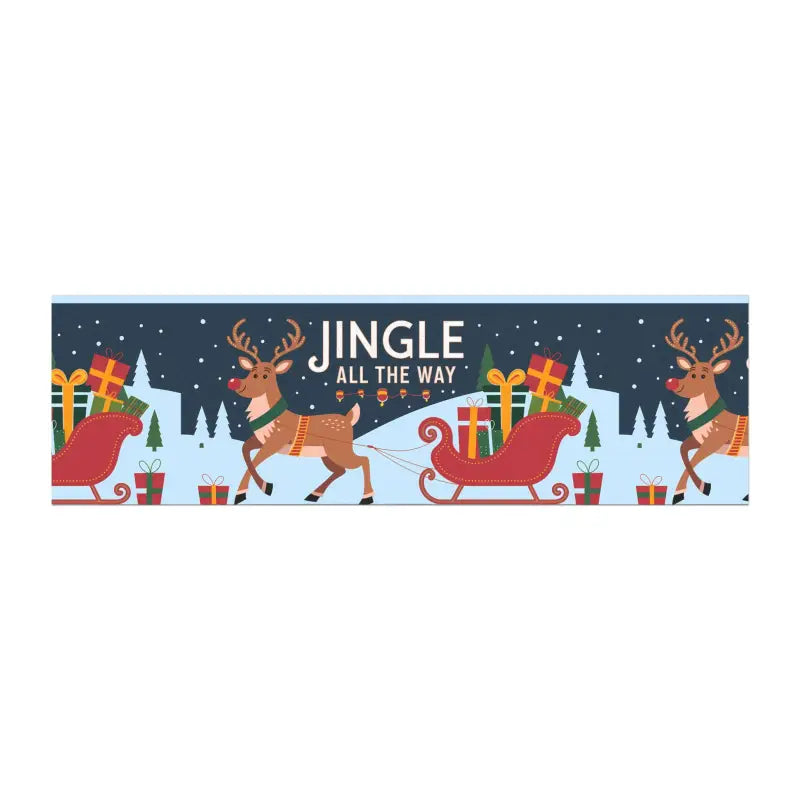 Transform your Ride with Xmas Jingle All the Way Magnets! - 10’’ × 3’’ / Rectangle / 1 Pc Home Decor