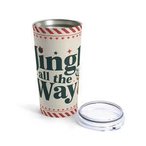DipaliZ Jingle All the Way stainless steel tumbler holding 20 oz