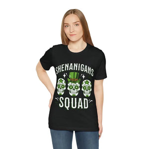 Shenanigans Squad Patricks Day Tee Bold Graphic Style - Dipaliz - T-shirts