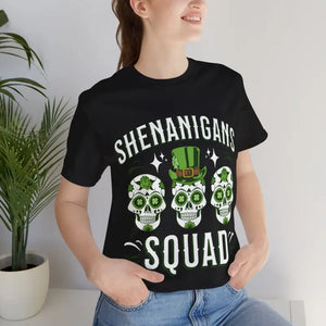 Shenanigans Squad Patricks Day Tee Bold Graphic Style - Dipaliz - T-shirts