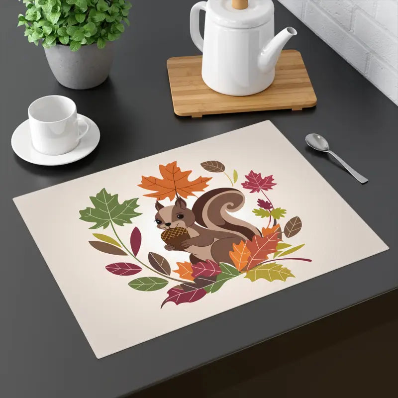 Jolly Fall Vibes with Acorn Nut Placemats - 18’’ × 14’’ Home Decor