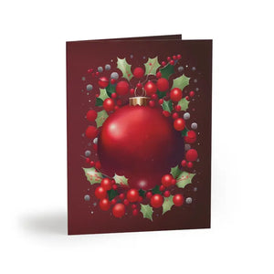 Merry Christmas Greeting Cards with Matching White Envelopes - Dipaliz - 24 Pcs / Matte / 4.25” x 5.5” - & Note