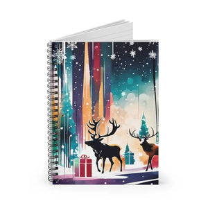 Ruled Line Notebook - Festive Christmas Graphics - Dipaliz - one Size - Notebooks & Notepads