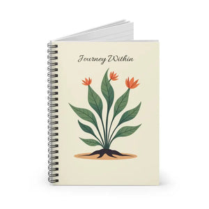 Flower Journey Ruled Line Notebook with Floral Charm - Dipaliz - one Size - Notebooks & Notepads