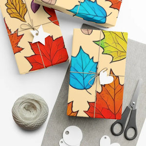 Autumn Leaves Gift Wrap Papers - Festive Fall Design - Dipaliz - 30’’ x 144’’ / Matte - Wrapping Paper
