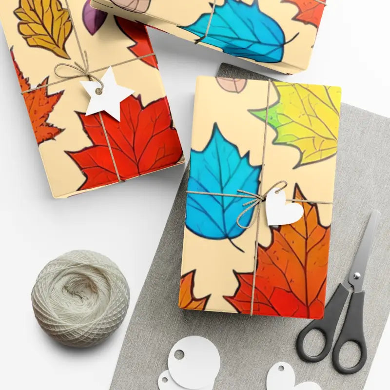 Unwrap Joy with Autumn Leaves Gift Wrap for Every Occasion! - 30’’ x 144’’ / Satin Home Decor